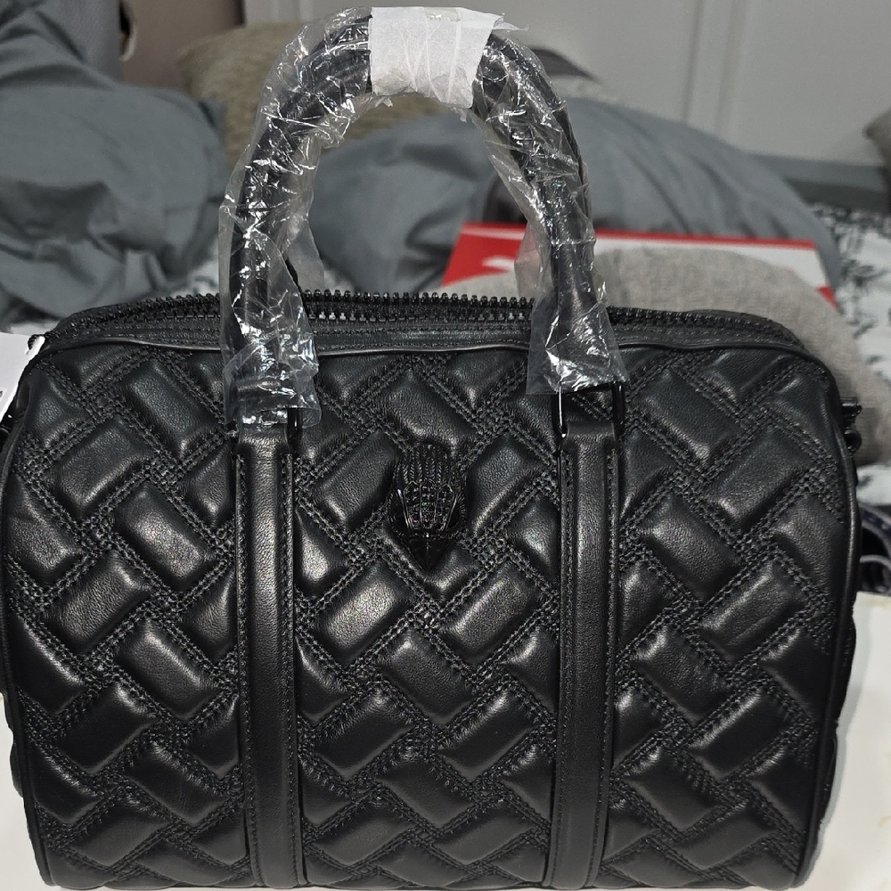 Kurt Geiger Black Quilted Satchel
